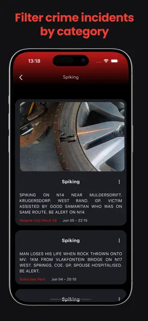 Crime Alert iPhone screenshot 2