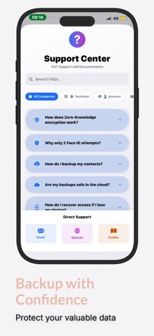 Contacts Backups screenshot