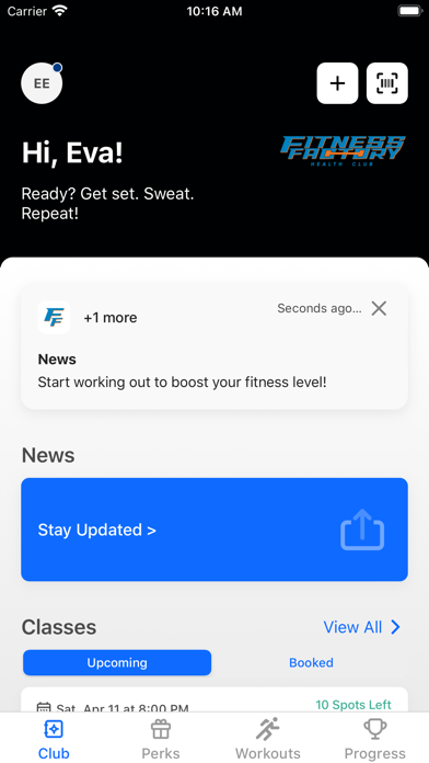 Screenshot 2 of Fitness Factory Health Clubs. App