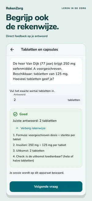 RekenZorg - Medisch Rekenen screenshot 2