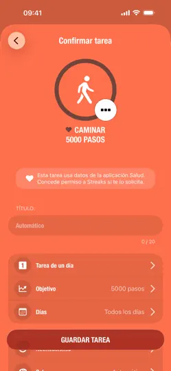 Captura de pantalla de Streaks en iPhone 6