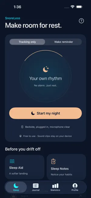SnoreLess: Snore Recorder screenshot 1