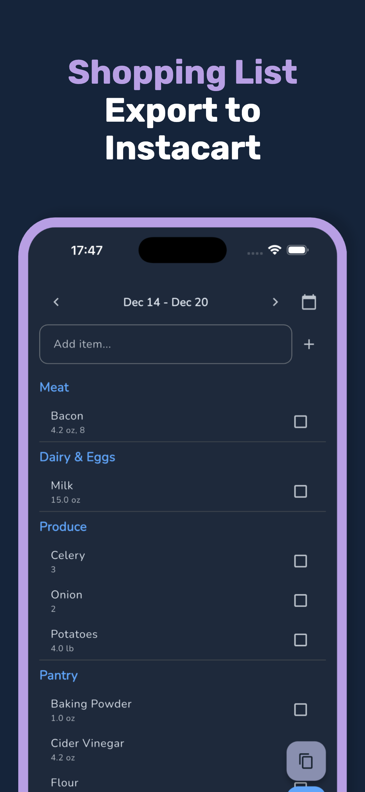 Cheffy - Meal Planner
