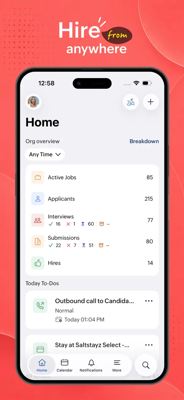 Screenshot #1 pour Zoho Recruit - Hire with AI