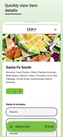 ZAZA Pizza & Salad iPhone screenshot