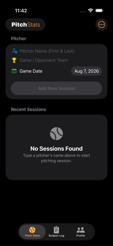 PitchStats - Pitching Tracker iPhone screenshot