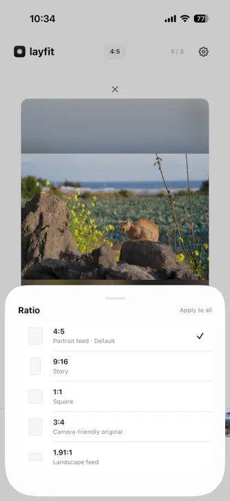 Layfit screenshot 2