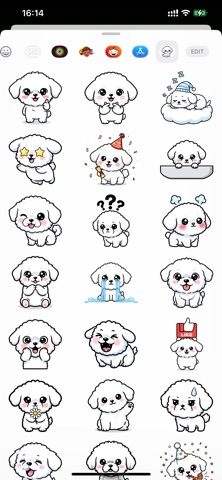 Cute Happy Puppy Stickers iPhone screenshot
