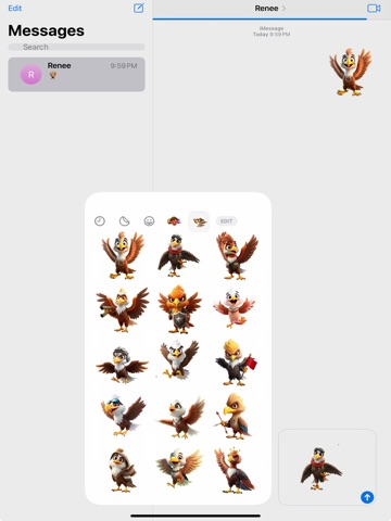 Daring Eagle Stickers iPad screenshot
