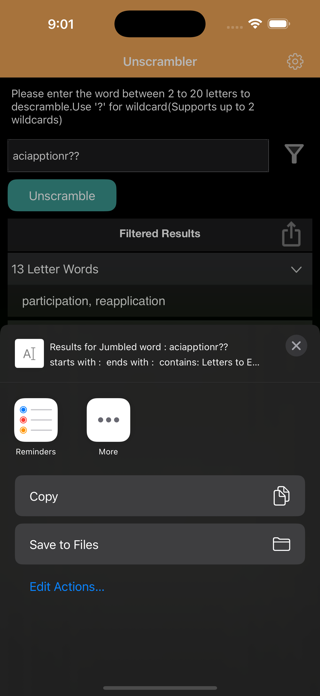 Unscrambler-Word Screenshot 7 of 8