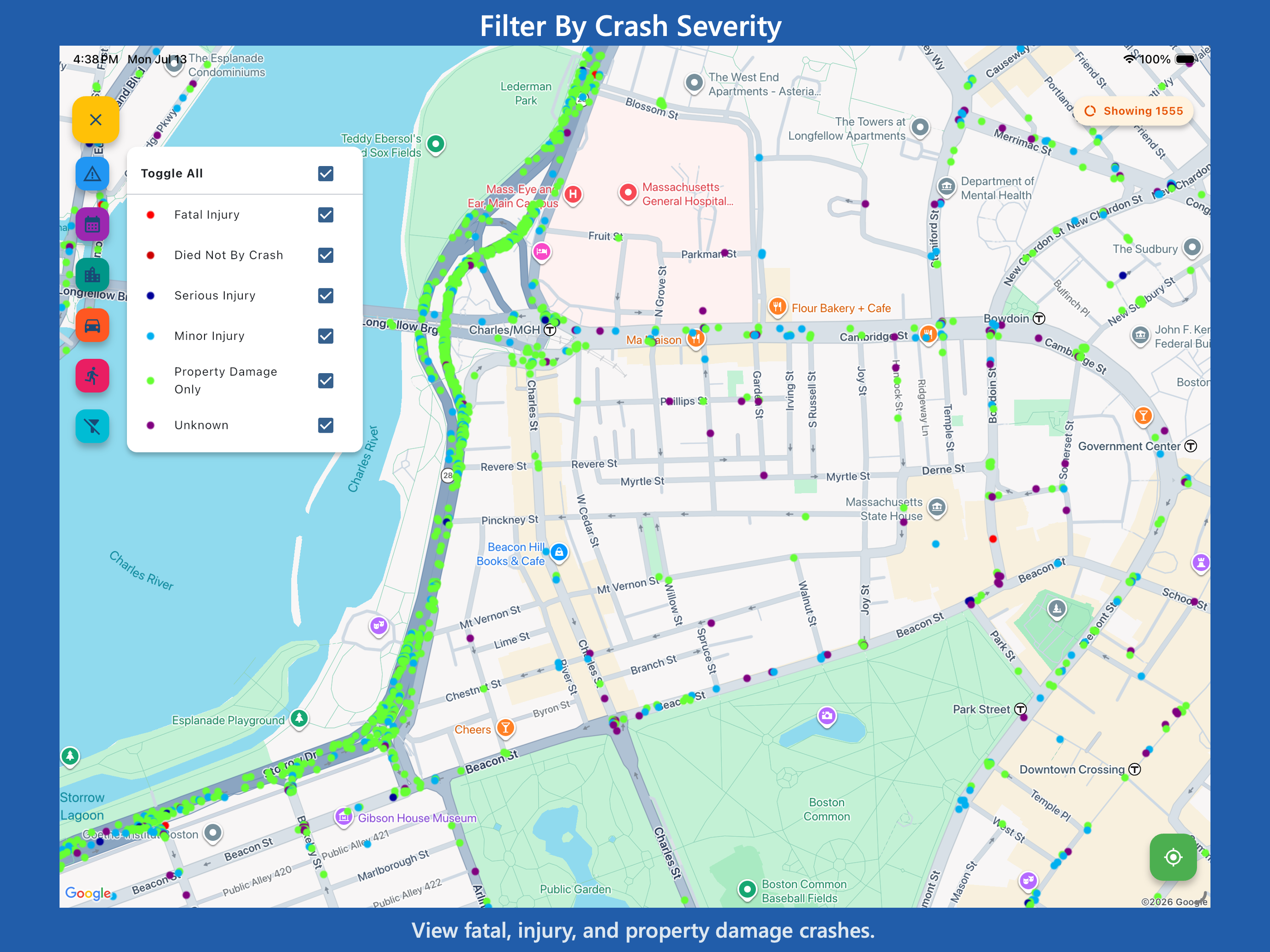 CrashMass Vehicle Crash Map screenshot 12