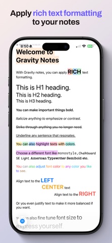 Gravity Notes - Smart Notes screenshot