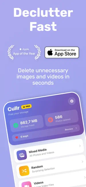 Photo & Video Cleaner - Cullr screenshot 1