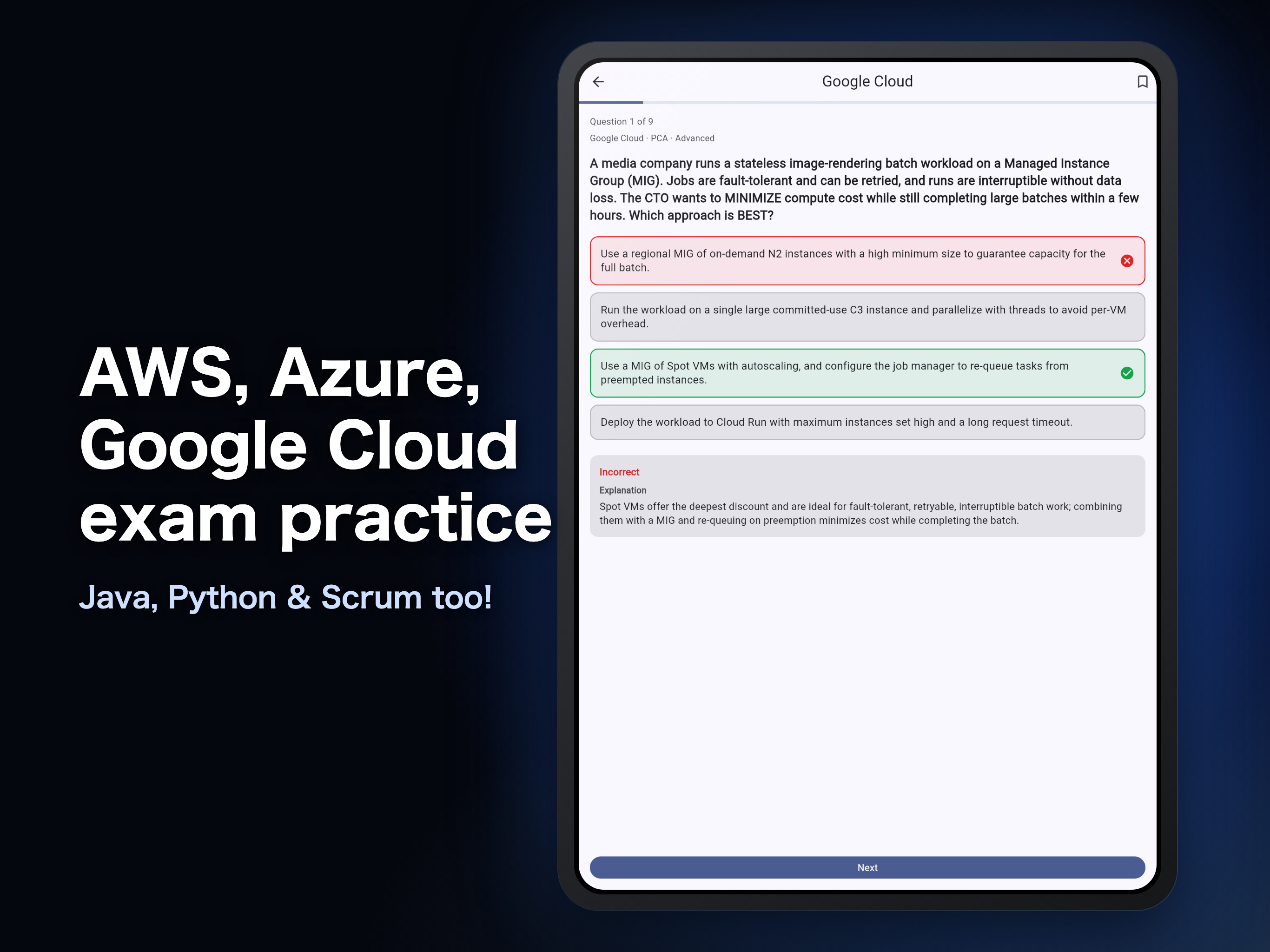 ITCertPrep:AWS Google Cloud screenshot 7