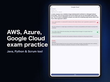 ITCertPrep:AWS Google Cloud iPad screenshot