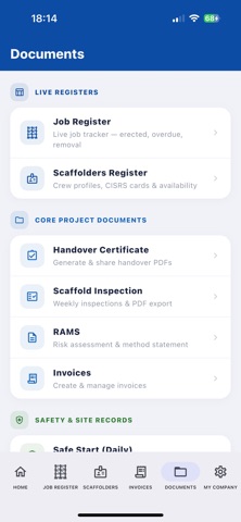 ScaffDocs screenshot
