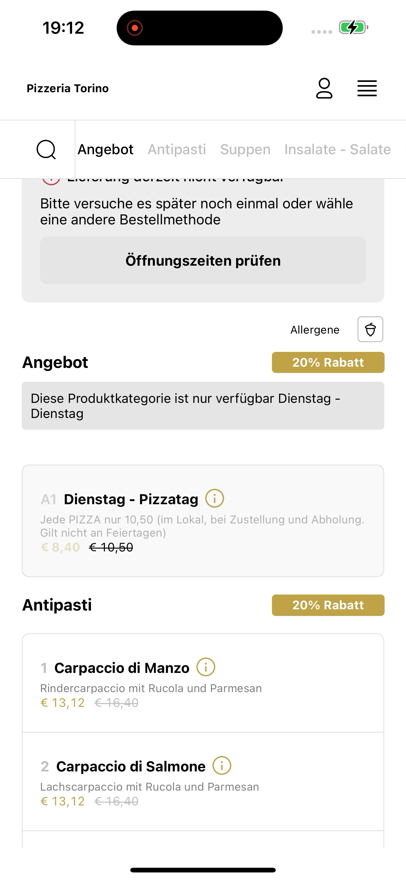 Pizzeria Torino Baden screenshot 5