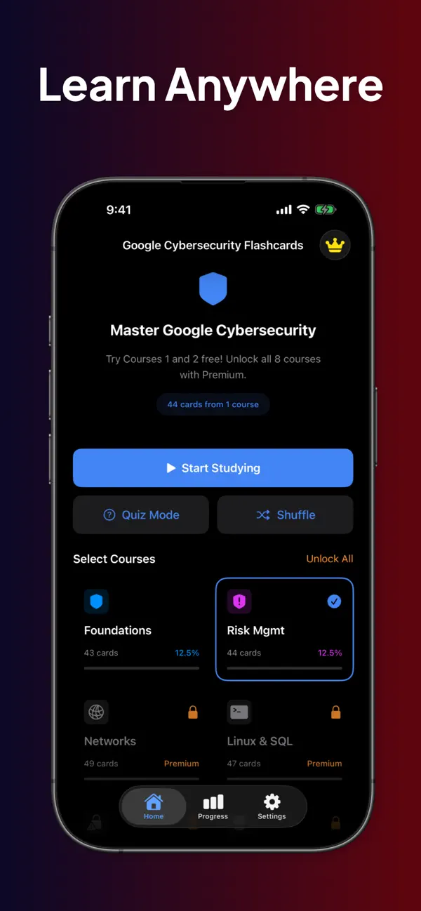 Screenshot #3 pour Cybersecurity Cert Flashcards