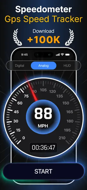 Speedometer : Gps Tracker Mph screenshot 1