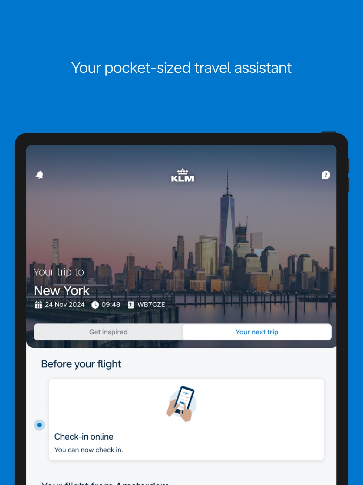 KLM - Book a flight ipad screenshot 3