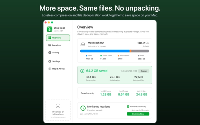 DiskPress, screenshot 1