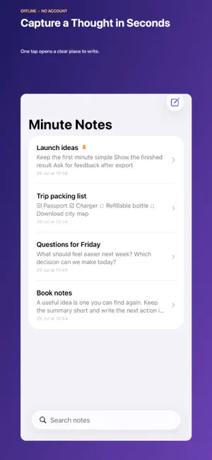Minute Notes: Quick Notepad screenshot 1
