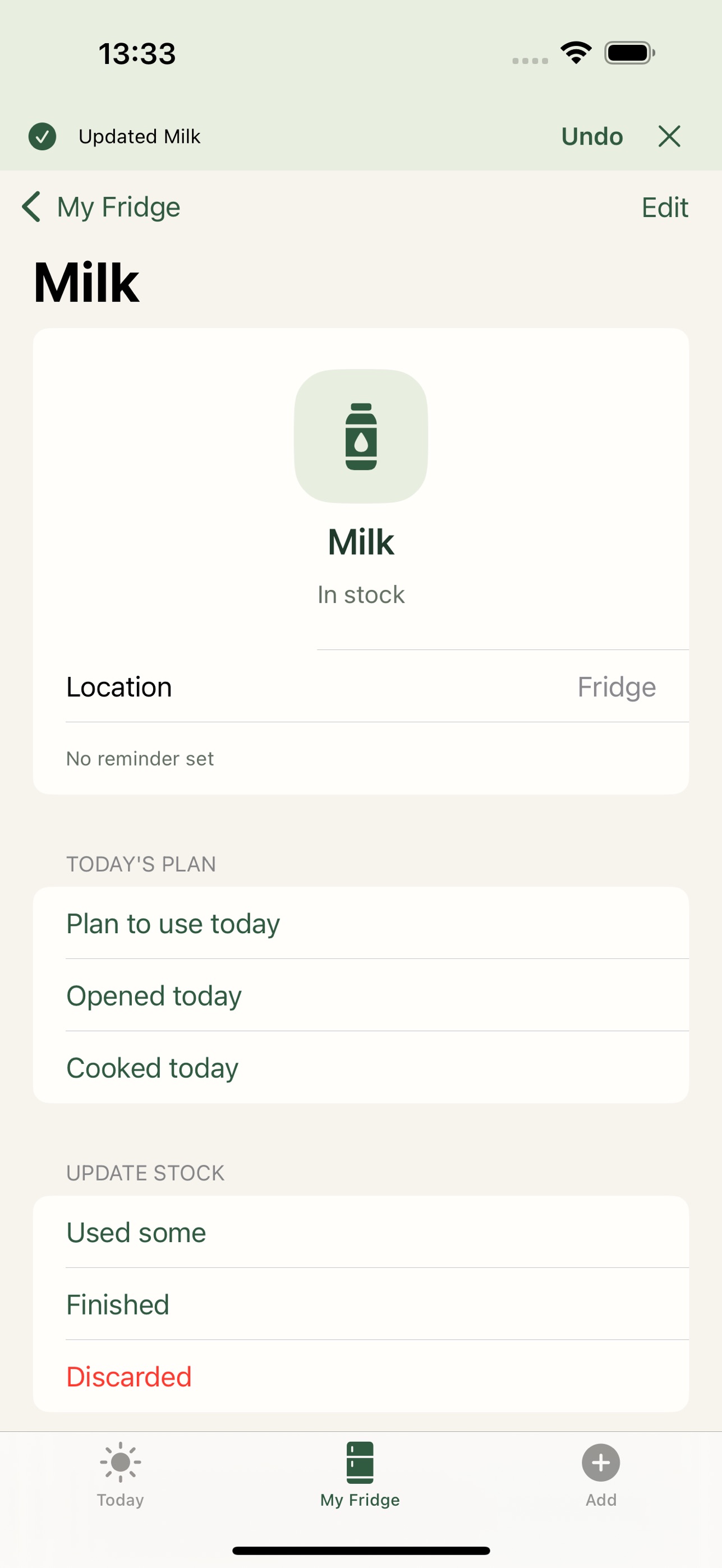 Screenshot 1 of FridgeHelper: Food Inventory