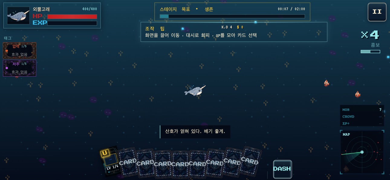 Screenshot 2 of Whale Survivors - Pixel Whale