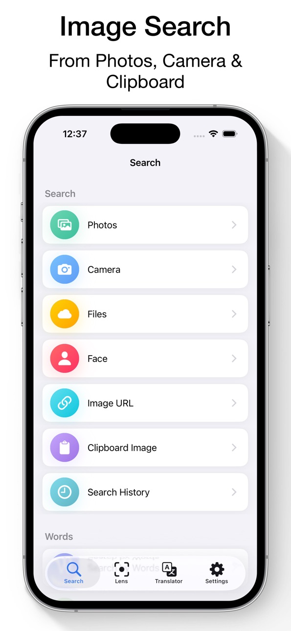 Reverse Image Search App Hack screenshot 1 - iOS app interface