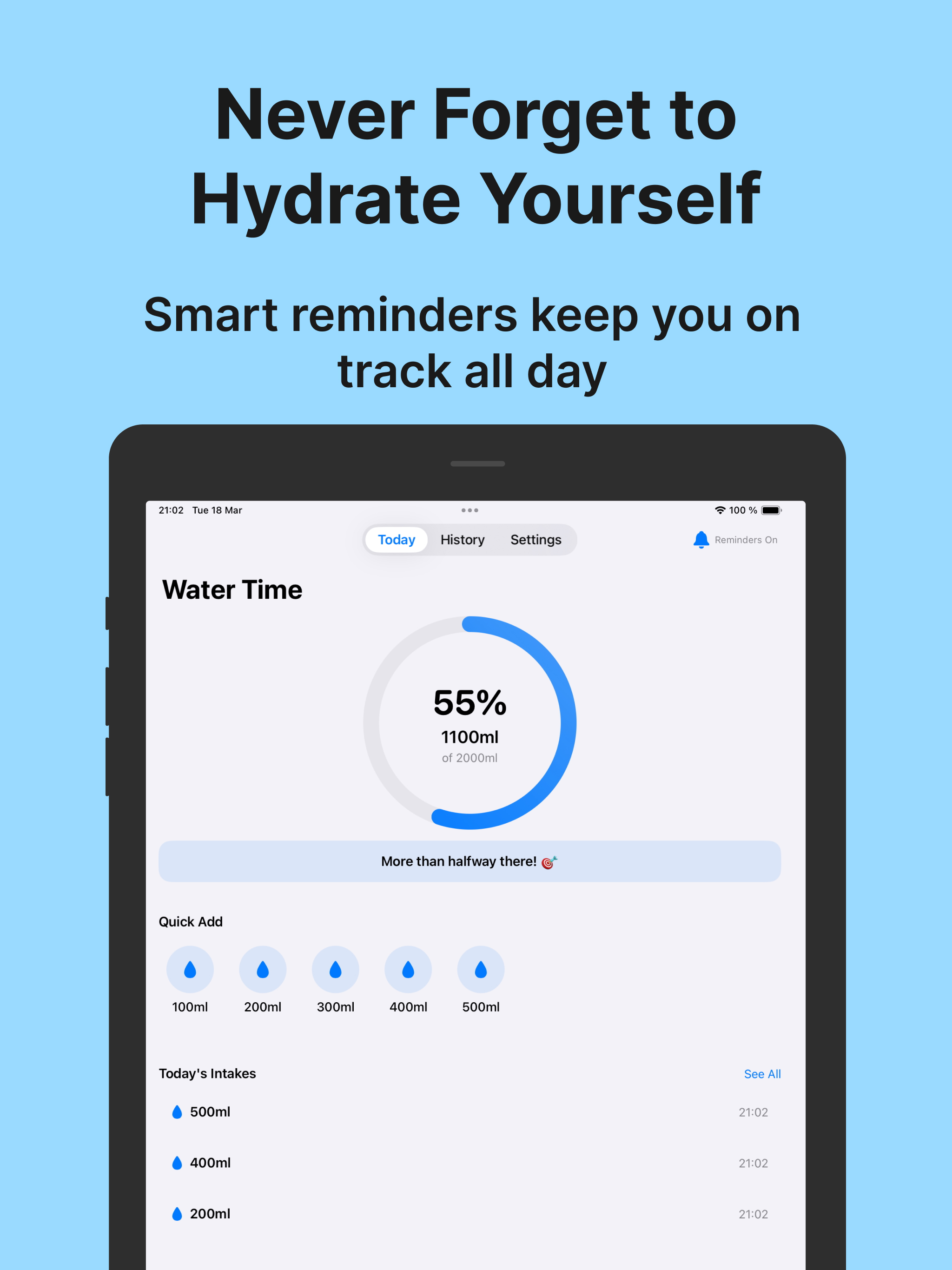 WaterTime - Hydration Reminder