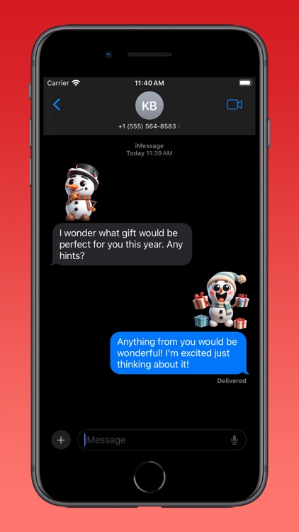 Winter Snowman Emojis screenshot-3