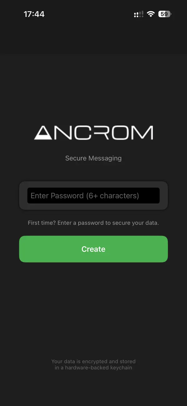 Screenshot #1 pour ANCROM - Secure Messenger