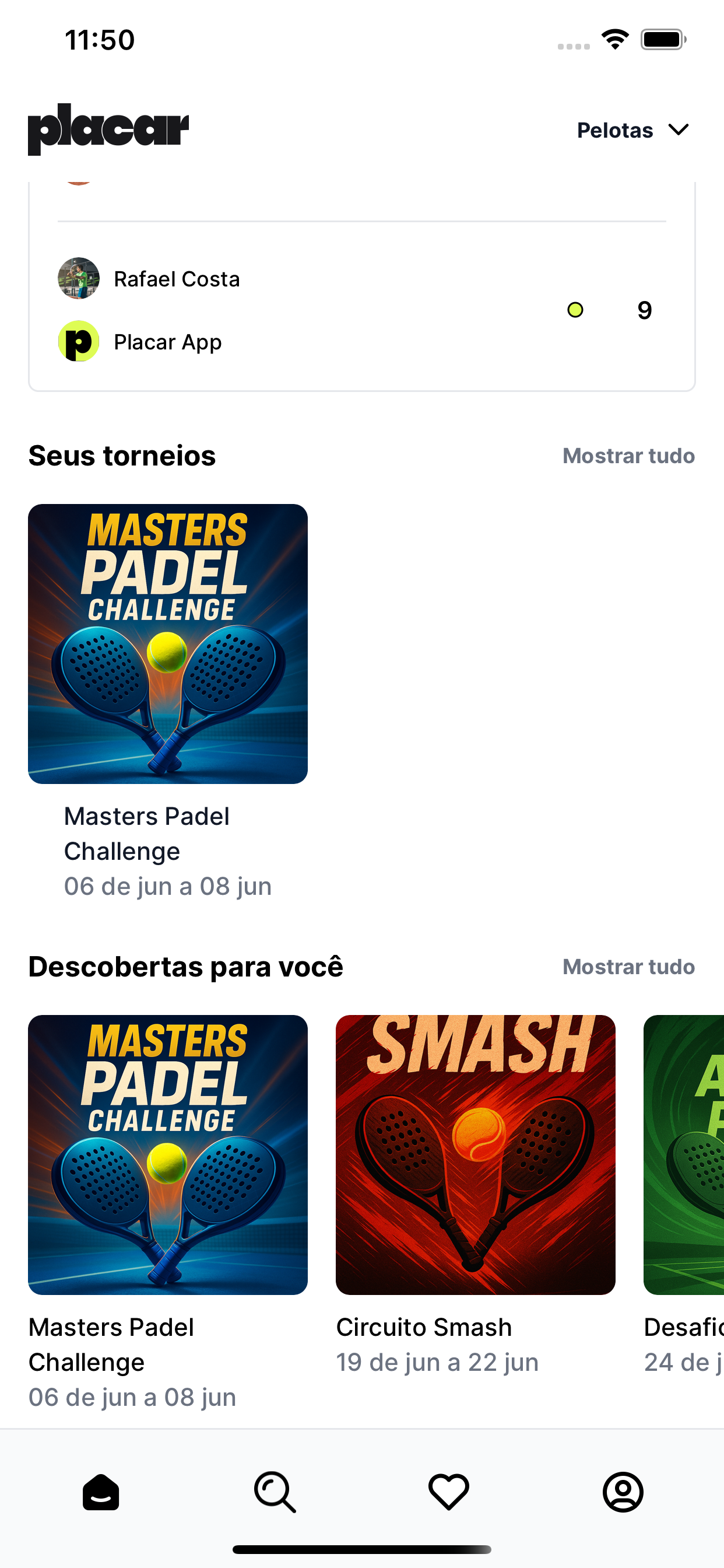 Placar.app screenshot 2