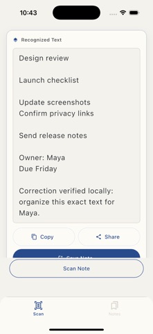 HandNote: Handwriting OCR iPhone screenshot