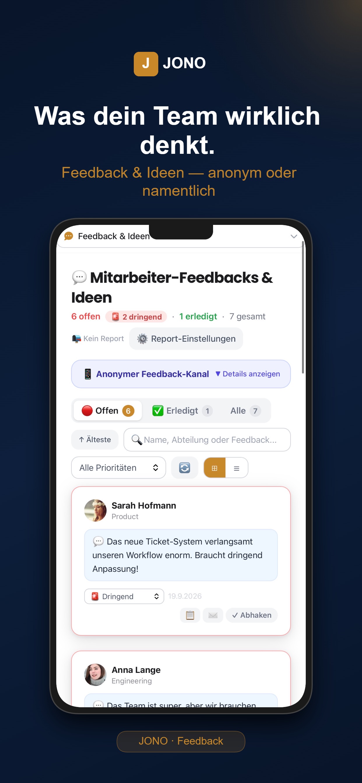 Screenshot 2 of JONO – Mitarbeiter-Insights