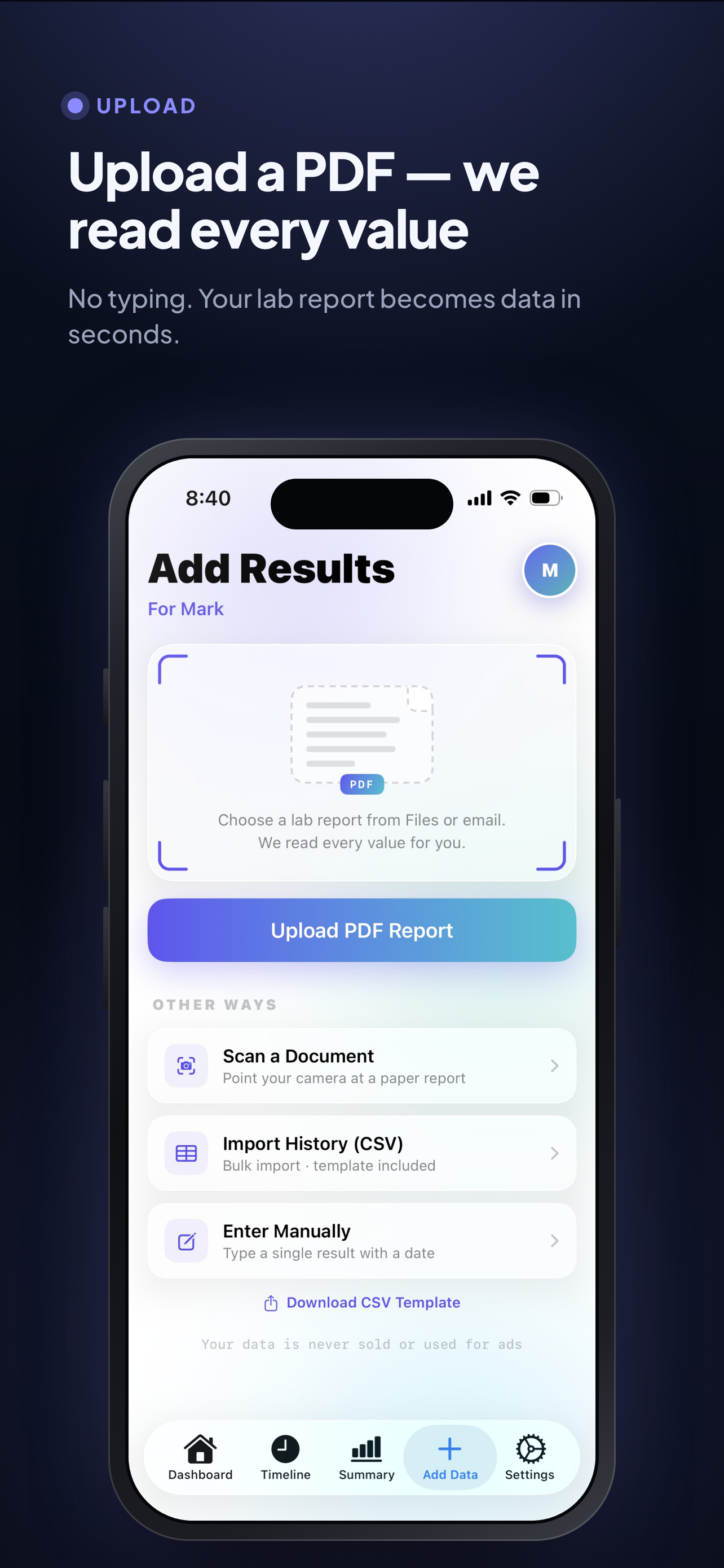 BioMap: Blood Test Tracker screenshot 2