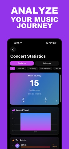 GigLog: Concert Ticket Stub iPhone screenshot