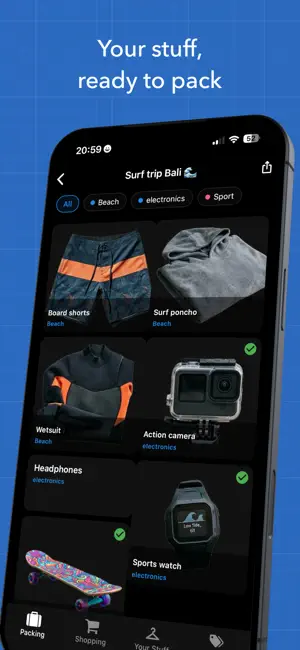 ezypack: Packing List & To-Do screenshot 1