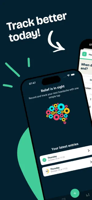 Headache tracker - Daily log screenshot 1