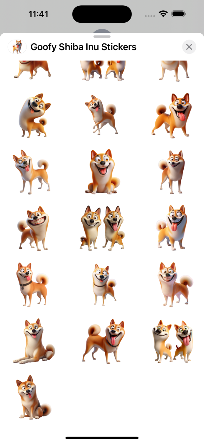 Goofy Shiba Inu Stickers