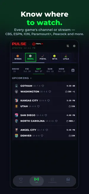 Pulse: Women's Sports Scores screenshot 3