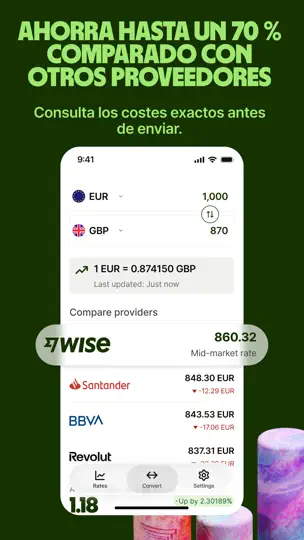 Captura de pantalla de Conversor De Moneda De Wise en iPhone 2