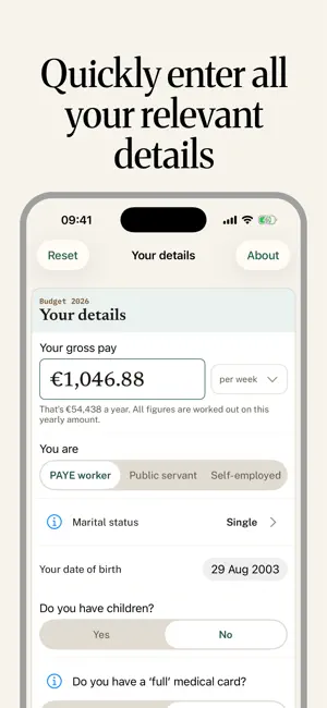 Irish PAYE Tax Calculator screenshot 2