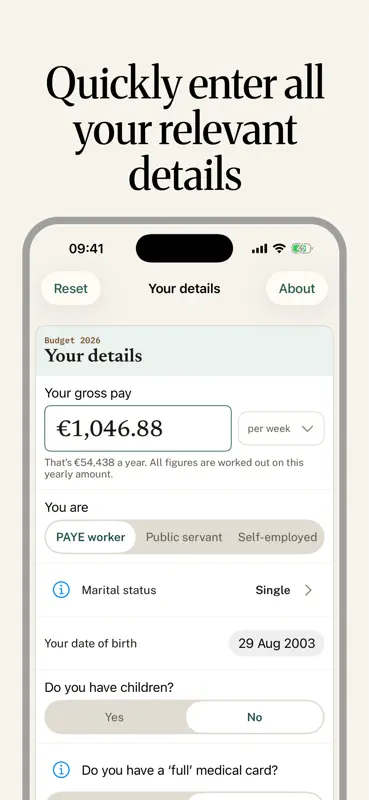 Irish PAYE Tax Calculator screenshot 2 of 5