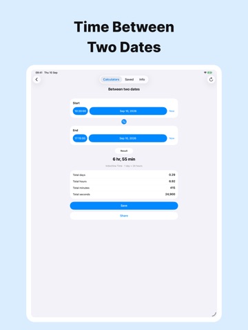 Time Calculator: Add, Subtract iPad screenshot