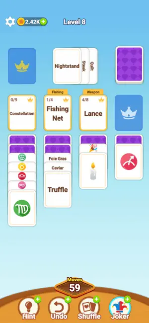 Card Sort Jam-Solitaire Puzzle screenshot 1