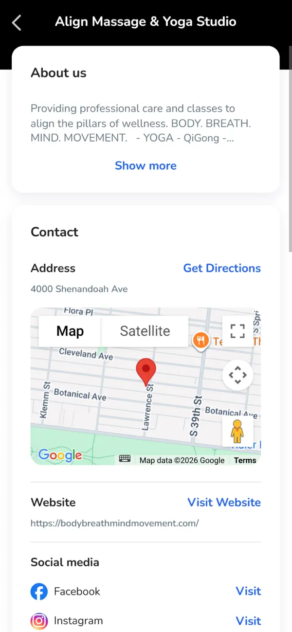 Screenshot #3 pour Align Massage & Yoga Studio