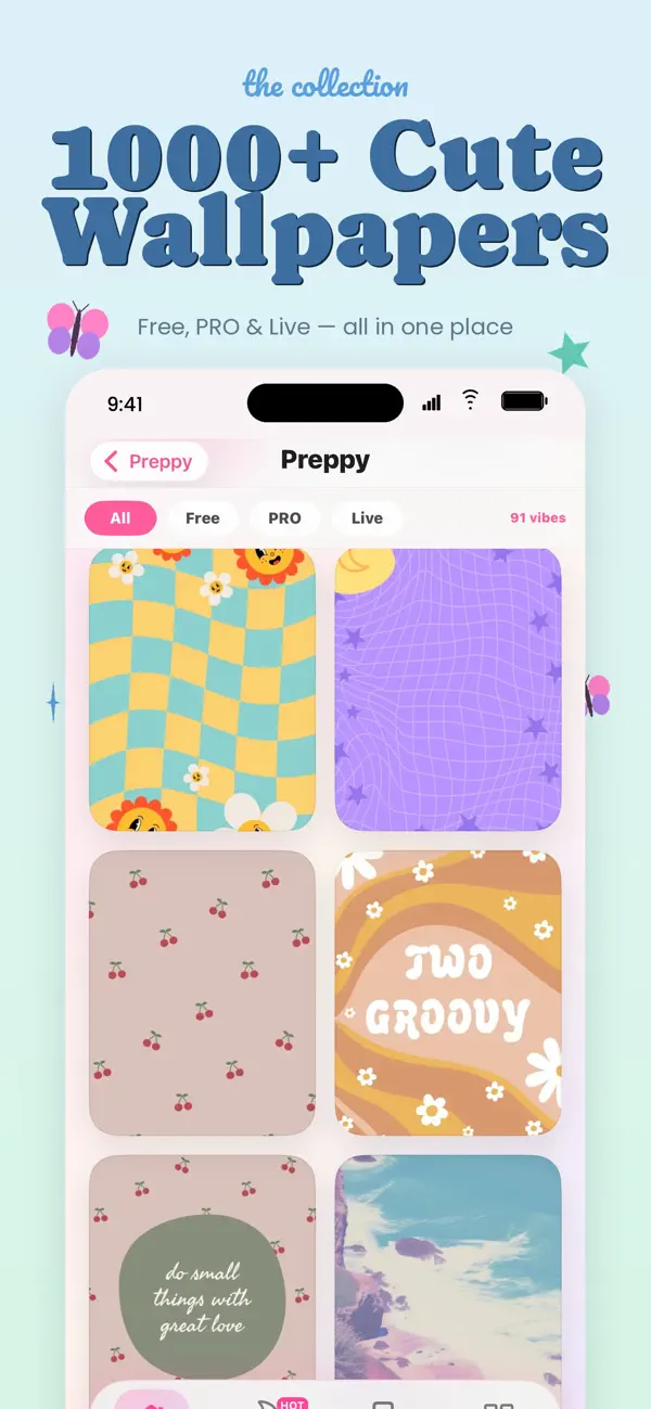 Preppy Wallpaper: Pink Cute screenshot 2