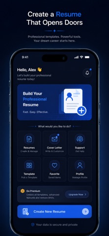 Resume Builder  ‎ iPhone screenshot