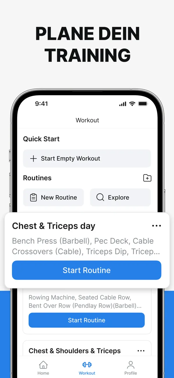 Hevy - Gym & Trainingstagebuch iPhone App Screenshot 4 – Gesundheit & Fitness